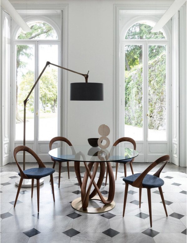 Porada-Infinity-Round-Glass-Dining-Table