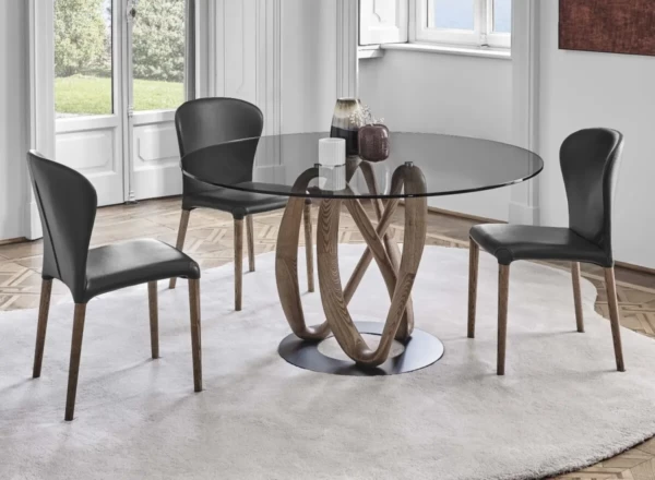 Porada-Infinity-Round-Glass-Dining-Table