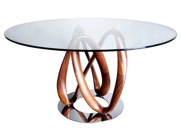 Porada-Infinity-Round-Glass-Dining-Table